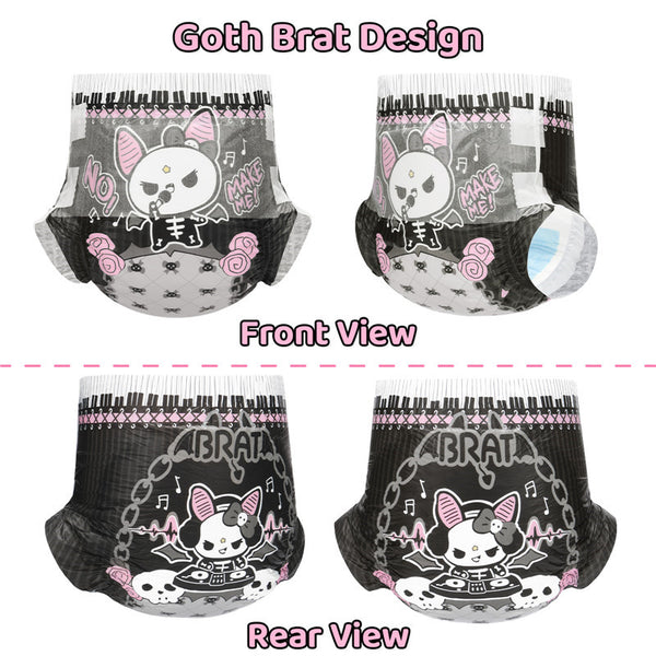 Disposable Diaper - LFB Goth Brat - 2 Pk