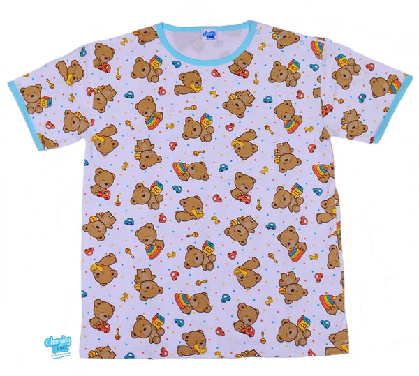 Snap Shoulder Diaper Shirt - Playtime Bears