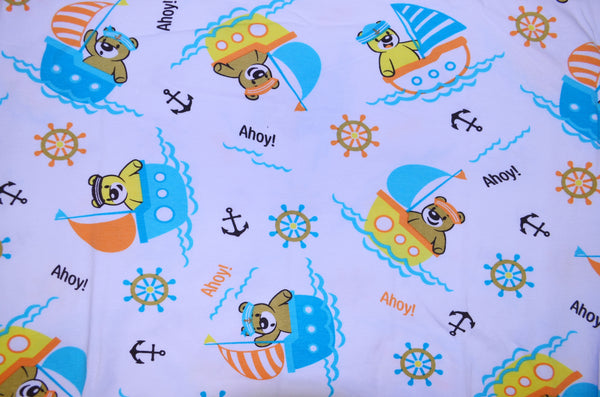 Snap Shoulder Diaper Shirt - Ahoy Bear