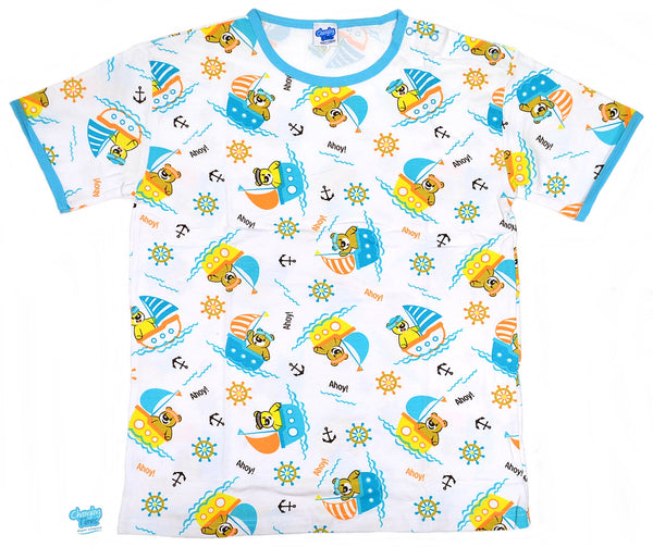 Snap Shoulder Diaper Shirt - Ahoy Bear