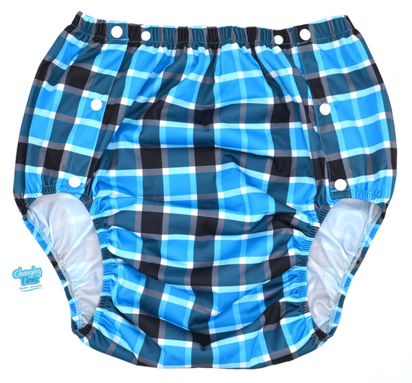 PUL Snap-On Pant - Blue Plaid