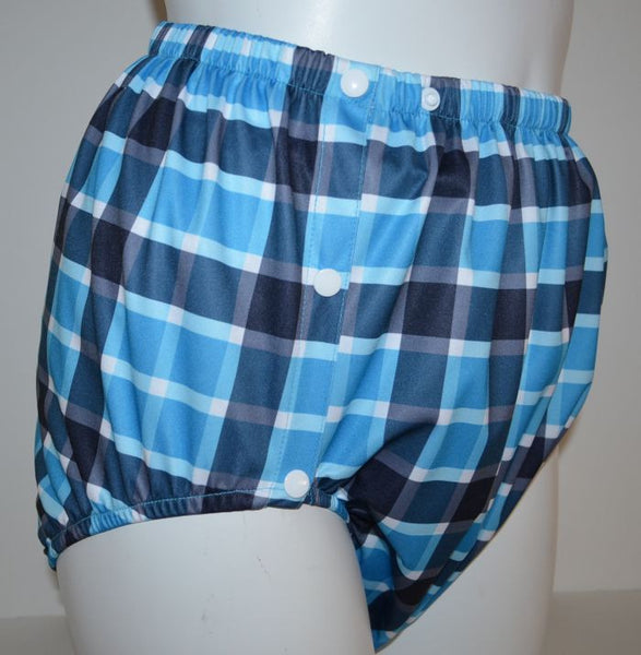 PUL Snap-On Pant - Blue Plaid