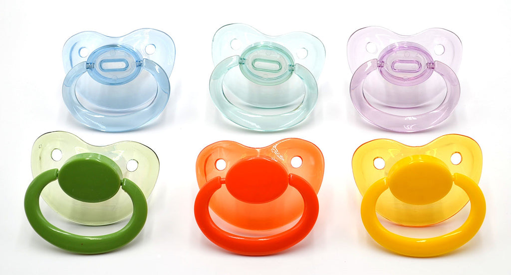 Adult Clear Pacifiers - Size 6