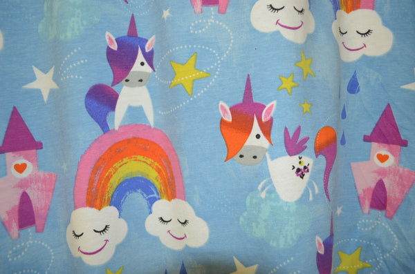 Bodysuit - Blue Unicorn Rainbow (Magenta Edging)