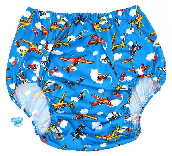 PUL Snap-On Pant - Planes & Superman