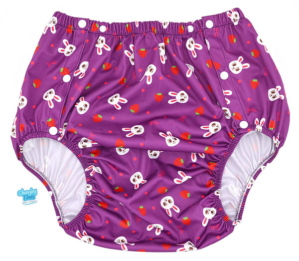 PUL Snap-On Pant - Purple Rabbit